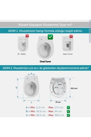 Nevora Klozet Kapağı Termoplastik Yavaş Kapanan Oval Formlu