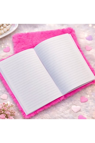 Özel Üretim Kalemlik Yanı Hatıra Love Tasarımlı Peluş Defter Çok Renkli