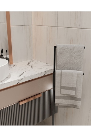 Aju Havluluk Kağıt Havlu Askısı Siyah Metal Malzeme Kurulum Gerektirmez Devrilmez Banyo Düzenleyici Siyah