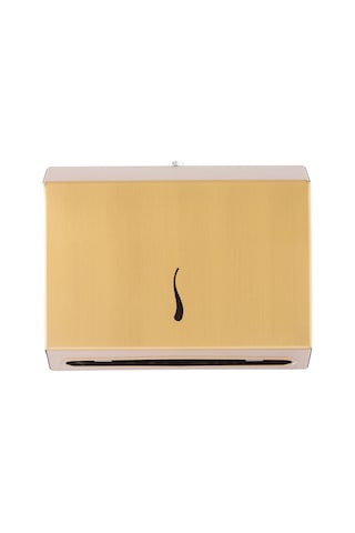 Paslanmaz Çelik Z Katlama Kağıt Havlu Dispenseri-200'lük-ALTIN Altın