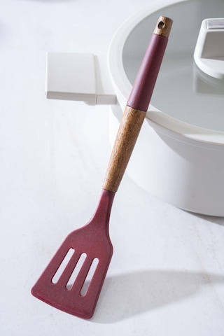 Evero Delikli Silikon Spatula - 28 Cm Kırmızı