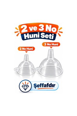 4 Boy Şeffaf Huni Seti Mini Küçük Orta Büyük Boy Sıvı Aktarma Dolum Hunisi Çok Amaçlı