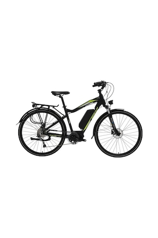Bisan E-cıty Elektrikli Erkek Şehir Bisikleti 48cm Hd 28 Jant 9 Vites Siyah Yeşil Siyah