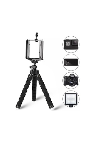 18 Cm Süngerli Ahtapot Tripod Telefon Tutucu Aparat