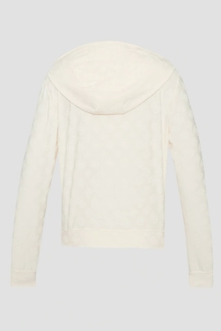 Guess Kadın Bej 4g Logolu Kapşonlu Sweatshirt Pembe