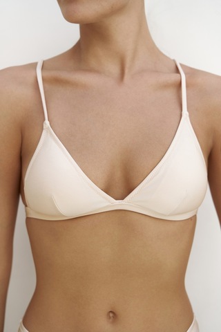 Mai Collection Mai Studios Co. Bintang Ayarlanabilir Üçgen Bej Bikini Üstü Bej