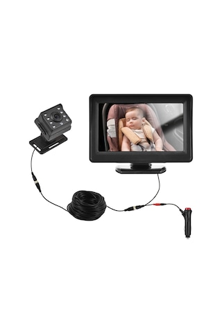 Vkemall Bebek Telsizi Bebek Araba Monitörü 1080p Monitör Kamerası