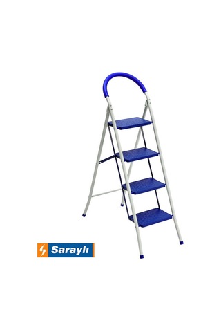 Saraylı Pratik Mega Metal 4 Basamaklı Merdiven Geniş Basamaklı
