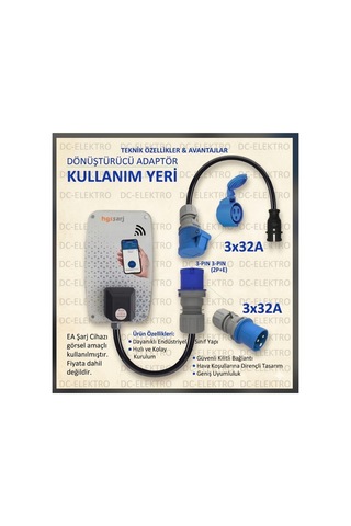 Araç Şarj Cihazı Için 3x4mm Hes Veya Öznur Kablolu Dönüştürücü Kablo Uzatma 8 Metre - 888600968 8 Metre - 888600968