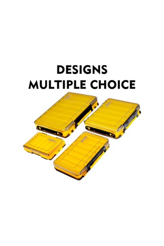 Proberos H1000 Çift Taraflı Yem Kutusu Yem Aksesuarları İçin El Tipi Çift Katmanlı Saklama Kutusu, Stil: Bir Model Sarı