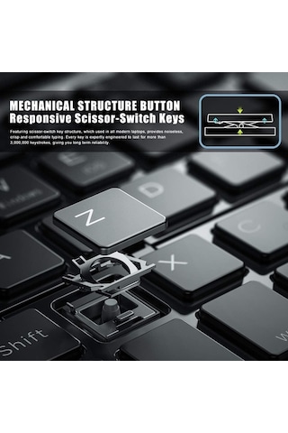 Dancemonkey Mini Katlanabilir Bt Klavye Taşınabilir Gri, Akıllı Cihazlar İçin