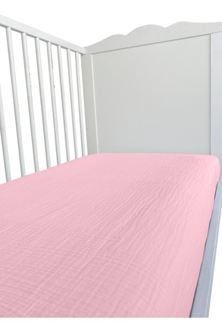 4 Katlı Müslin Bebek Nevresim Takımı Uyku Seti %100pamuk Pembe