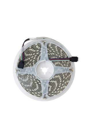 Silikonlu Dış Mekan İç Mekan Rgb Şerit Led Aydınlatma 5 Metre 60 Led Çok Renkli Rgb