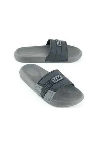 Gezer Sport Erkek Yazlık Pu Islak Zemine Uygun Günlük Ev Banyo Bahçe Havuz Terlik Gri