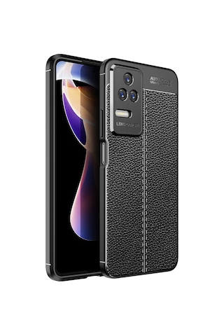 Mobilteam Poco F4 Kılıf Niss Silikon Kapak - Siyah Siyah
