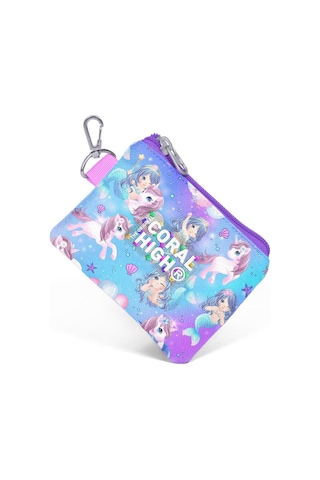 Coral High Kids Mor Pembe Unicorn Deniz Kızı Desenli Bozuk Para Çantası 21916