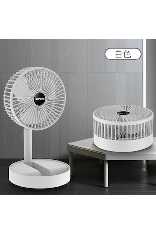 Vkemall Fan Katlanır Fan Usb Masaüstü Ev Depolama Elektrikli Fan Şarj Masaüstü Fan Teleskopik Sirkülas