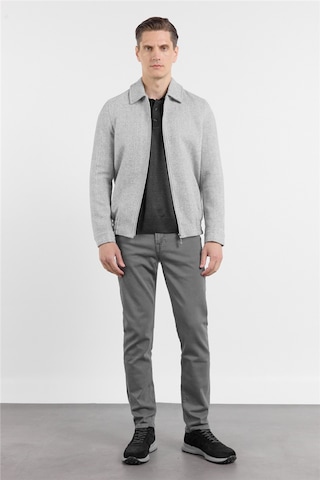 İmza Gri Polo Yaka Tam Astar Casual Slim Fit Kaşe Mont 1007255106