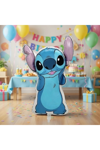 Stitch Folyo Balon 71x59 Cm Büyük Boy Parti Dekoru Çok Renkli