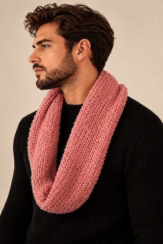 Boldy Örme Boyunluk Triko Atkı Somon Unisex (528296005)