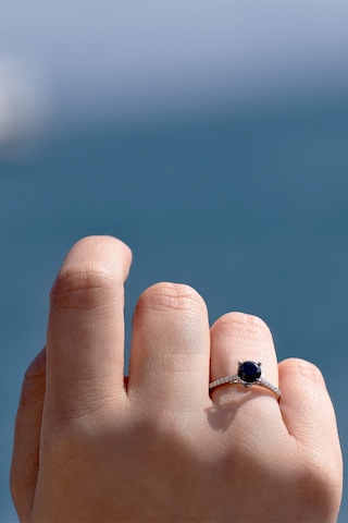 Siyah Pırlanta Tektaş Yüzük