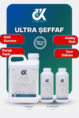 Erkon Kimya Ultra Şeffaf Hızlı Hobby Epoksi 6 Kg