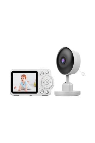 Fhss Teknolojili Güvenli Bebek Monitörü Net Görüntü Yeni Nesil Beyaz