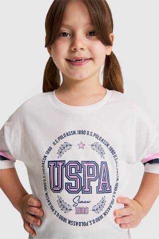 U.S. Polo Assn. Kız Çocuk Beyaz Pijama Takım 50326610-vr013
