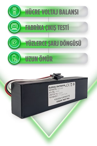 Xiaomi Vacuum Mop Pro Batarya 3500mah Yüksek Kapasite