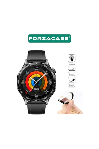 Forzacase Huawei Watch Gt5 46mm İçin Çerçeveli Tam Kaplayan 3d Pet Ekran Koruyucu Film - Fc016