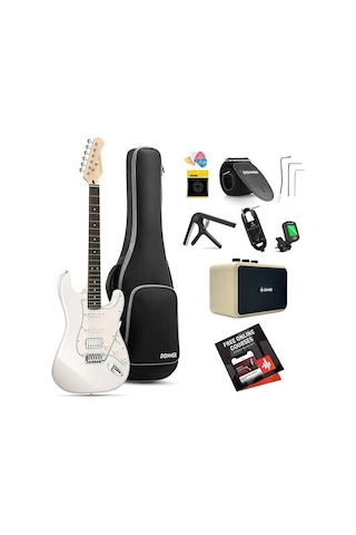 Donner Dst-152 Full-size St Elektro Gitar Seti Beyaz 104182560203