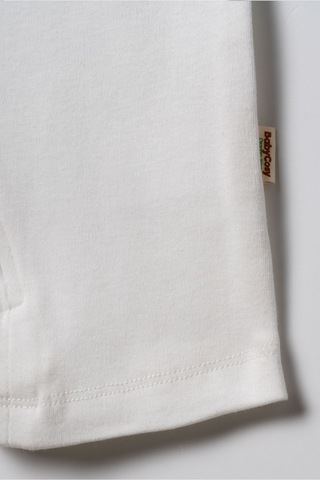 Babycosy Organic Wear %100 Organik Kumaş,fermuarlı Kısa Bebek Tulum Yazlık Yenidoğan Tulum Unisex Organik Bebek Giyim Ekru