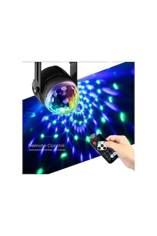 Disko Topu Parti Işıkları 7 Renk Led Usb Girişli Sese Duyarlı Rgb Uzaktan Kumandalı