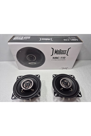 Mobass 10cm Hoparlör Mobass Mbc-110 - 200w Kapaklı , Tweeterli Torpido Ve Kapı Hoparlörü 10cm