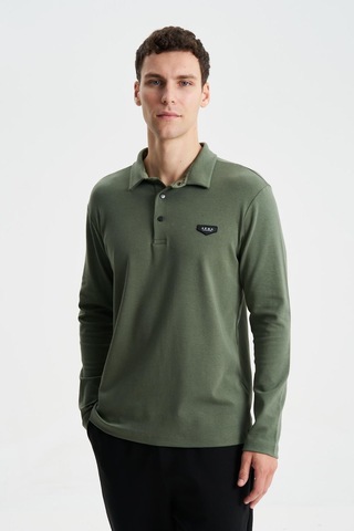 AR-MA Arma Erkek Slim Fit Çıt Çıt Düğmeli Polo Yaka İnterlok Sweatshirt 001
