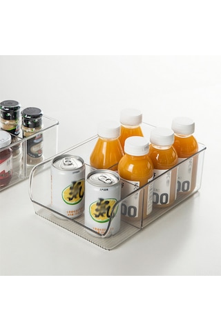 Geeroyoo Şeffaf Pet Buzdolabı Saklama Kutusu - Katlanabilir Ve Düzenleyici Mutfak Organizatörü Şeffaf