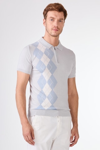 Dufy Fermuarlı Triko Tshirt A. Gri