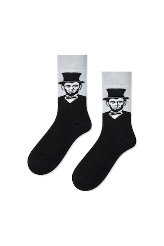 Carnaval Socks Abraham Lincoln Art Desenli Renkli Çorap Çok Renkli