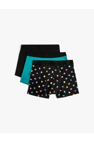 Koton 3'lü Boxer Seti Oyun Baskılı Çok Renkli Yeşil 4slm90030mk Yeşil