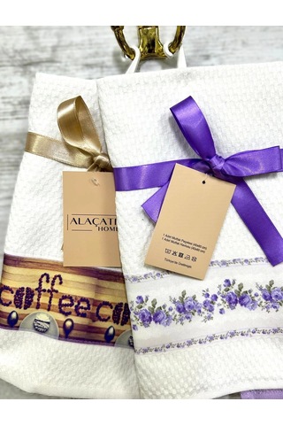 Nivemeshome 2 Li Lila-beyaz Asorti Model Mutfak Havlusu