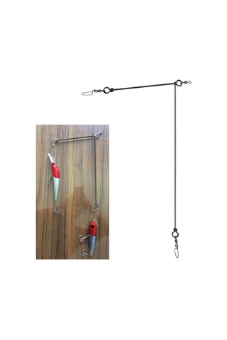 Jeemson Deniz Ve Bot Balıkçılığı İçin 50cm Çelik Tel Tek Bıçaklı Dengeleyici - Kalın Çelik, Yüksek Dayanıklılık, Çok Yem Takma Özelliği