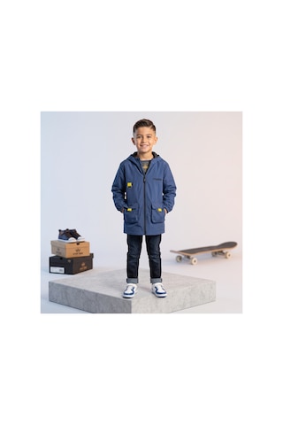 Deniva Kids Erkek Çocuk İçi Astarlı Kapüşonlu Rüzgarlık Mevsimlik Mont & Yağmurluk Saks