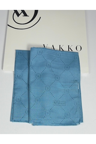 Pamuk İpek Şal - 68 X 200 - 6356 Bebe Mavisi