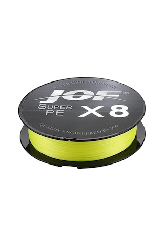 Jof 100m 0.8 Yüksek Mukavemetli Pe 8 Telli Olta Anti-ısırık Örgülü Olta Teli - Sarı