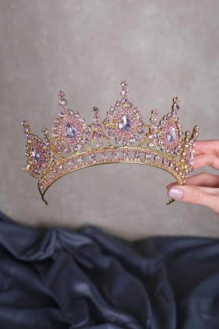 FdayAksesuar En Güzel Gelinlere Özel Ahu Damla Kristal Taşlı Gelin Kına Tacı FRDY31634