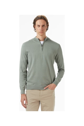 Nautica Erkek Yeşil Classic Fit Kazak Düz S57104t Yeşil