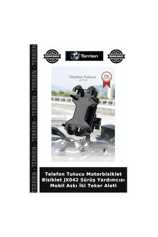 Telefon Tutucu Motorbisiklet Bisiklet Jx042 Sürüş Yardımcısı Mobil Askı İki Teker Aleti Siyah