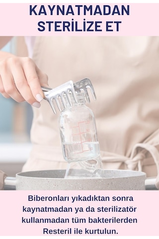 Yenidoğan Bebek Sterilizatör Alkolsüz Biberon Emzik Temizleyici Dezenfektan Sprey Set