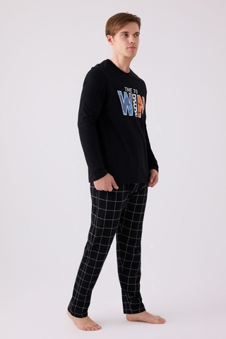 Arnetta Erkek Siyah Pijama Takım Ar3170-s-v1