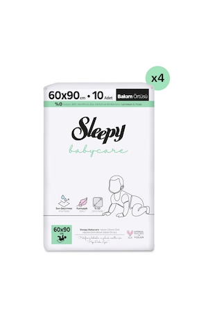 Sleepy Babycare Bebek Bakım Örtüsü 60 x 90 CM 4 x 10 40 Adet